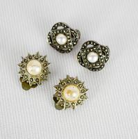 Marcasite Faux Pearl Clip on Earrings (2 of 3) Marcasite Faux Pearl Clip on Earrings (2 of 3)