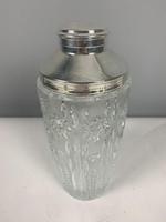 Silver Plate Art Deco Glass Cocktail Shaker; 1930’s (5 of 6) Silver Plate Art Deco Glass Cocktail Shaker; 1930’s (5 of 6)