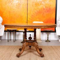 Walnut Marquetry Breakfast Table 19th Century (5 of 10) Walnut Marquetry Breakfast Table 19th Century (5 of 10)