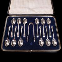 Antique Tea Spoon Service, English, Silver, WS Savage, Sheffield, Hallmark 1917 (3 of 12) Antique Tea Spoon Service, English, Silver, WS Savage, Sheffield, Hallmark 1917 (3 of 12)