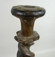 Carved Oak Candle Stand, Possibly 17th Century with Circular Drip Tray Set (4 of 5) Carved Oak Candle Stand, Possibly 17th Century with Circular Drip Tray Set (4 of 5)