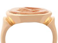 Banded Agate & 14ct Yellow Gold Intaglio Ring - Antique c.1820 (3 of 9) Banded Agate & 14ct Yellow Gold Intaglio Ring - Antique c.1820 (3 of 9)