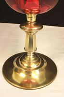 Antique Victorian Cranberry Oil Lamp (6 of 11) Antique Victorian Cranberry Oil Lamp (6 of 11)