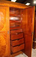 1900s Large 3 Door Satin Walnut Combination Wardrobe (4 of 7) 1900s Large 3 Door Satin Walnut Combination Wardrobe (4 of 7)