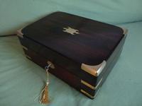 Quality Brass Bound Rosewood Unisex Jewellery Box + Tray c.1850 (8 of 10) Quality Brass Bound Rosewood Unisex Jewellery Box + Tray c.1850 (8 of 10)