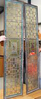 1850's Pair of Stained Glass Panels with Scenes Inset (3 of 4) 1850's Pair of Stained Glass Panels with Scenes Inset (3 of 4)