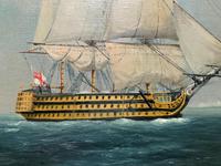 Original Seascape Oil Painting of 18th Century HMS Victory Docked White Cliffs Of Dover (8 of 11) Original Seascape Oil Painting of 18th Century HMS Victory Docked White Cliffs Of Dover (8 of 11)