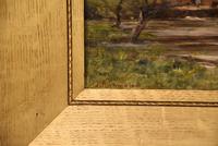Oil painting by James Aumonier “The Old Swan, Pangbourne Weir” (5 of 5) Oil painting by James Aumonier “The Old Swan, Pangbourne Weir” (5 of 5)