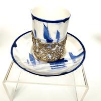 Royal Crown Derby Coffee Cup & Saucer in Silver Holder (2 of 8) Royal Crown Derby Coffee Cup & Saucer in Silver Holder (2 of 8)