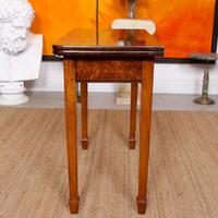 Writing Table 19th Century Flamed Mahogany Folding Card Console Table (3 of 12) Writing Table 19th Century Flamed Mahogany Folding Card Console Table (3 of 12)