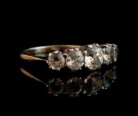 Antique paste half hoop ring, 9ct gold and silver (10 of 13) Antique paste half hoop ring, 9ct gold and silver (10 of 13)