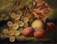 Oil Painting Pair by Henry George Todd - White Grapes & Plums (3 of 8) Oil Painting Pair by Henry George Todd - White Grapes & Plums (3 of 8)