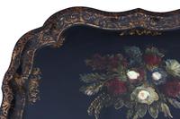 Victorian Tilt Top Decorated Black Lacquer Tray Top Coffee Table (9 of 11) Victorian Tilt Top Decorated Black Lacquer Tray Top Coffee Table (9 of 11)