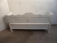 A White Panelled 3 Seater Antique/Old Pine Kitchen/Hall Box Settle/ Bench (7 of 11) A White Panelled 3 Seater Antique/Old Pine Kitchen/Hall Box Settle/ Bench (7 of 11)