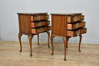Pair of Queen Anne Style Walnut Bedside Chests Of Drawers (2 of 6) Pair of Queen Anne Style Walnut Bedside Chests Of Drawers (2 of 6)