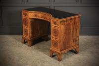 Queen Anne Style Burr Walnut Concave Writing Desk (12 of 18) Queen Anne Style Burr Walnut Concave Writing Desk (12 of 18)