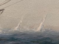 Seascape Oil Painting Naval Frigate Ships Napoleonic War Sea "Battle Trafalgar" (18 of 25) Seascape Oil Painting Naval Frigate Ships Napoleonic War Sea "Battle Trafalgar" (18 of 25)
