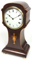 Impressive Solid Mahogany Tulip Cased Timepiece Clock with Satinwood Inlaid Decoration (10 of 10) Impressive Solid Mahogany Tulip Cased Timepiece Clock with Satinwood Inlaid Decoration (10 of 10)