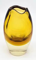 Flavio Poli for Seguso Vintage Murano Glass Golden Amber Vase (2 of 7) Flavio Poli for Seguso Vintage Murano Glass Golden Amber Vase (2 of 7)