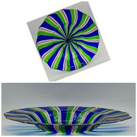 Rare Murano Glass XL Size Platter with Swirled Coloured Stripes (10 of 10) Rare Murano Glass XL Size Platter with Swirled Coloured Stripes (10 of 10)