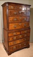 George II Veneered Walnut Chest on Chest Tallboy (7 of 11) George II Veneered Walnut Chest on Chest Tallboy (7 of 11)