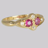 Antique Old Cut Diamond & Ruby Ring 18ct Gold Victorian Engagement Ring Circa 1890 (3 of 9) Antique Old Cut Diamond & Ruby Ring 18ct Gold Victorian Engagement Ring Circa 1890 (3 of 9)