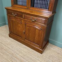 Quality Victorian Oak Antique Glazed Bookcase On Cupboard (9 of 9) Quality Victorian Oak Antique Glazed Bookcase On Cupboard (9 of 9)