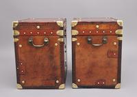 Pair of 20th Century Leather Bound ex Army Trunks in Excellent Condition (4 of 11) Pair of 20th Century Leather Bound ex Army Trunks in Excellent Condition (4 of 11)