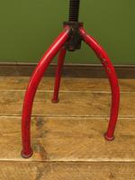 Antique Industrial Engineers, Machinists Stool, Red metal base, early 20th Century (3 of 9) Antique Industrial Engineers, Machinists Stool, Red metal base, early 20th Century (3 of 9)