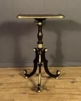 Stunning Regency Period Chinoiserie Ebonized Wine Table or Pole Screen (2 of 9) Stunning Regency Period Chinoiserie Ebonized Wine Table or Pole Screen (2 of 9)