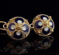 Vintage Russian enamel earrings, silver gilt (5 of 8) Vintage Russian enamel earrings, silver gilt (5 of 8)