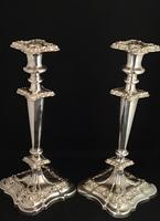 Pair of Late Victorian Silver Plated Candlesticks (3 of 6) Pair of Late Victorian Silver Plated Candlesticks (3 of 6)