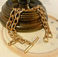 Victorian Pocket Watch Chain 1890s Antique 18ct Rose Rolled Gold Albert With T Bar (2 of 10) Victorian Pocket Watch Chain 1890s Antique 18ct Rose Rolled Gold Albert With T Bar (2 of 10)