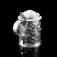 Antique Solid Sterling Silver Large Tankard with Royal Marines Officer Interest - Goldsmiths & Silversmiths Co 1900 (14 of 28) Antique Solid Sterling Silver Large Tankard with Royal Marines Officer Interest - Goldsmiths & Silversmiths Co 1900 (14 of 28)