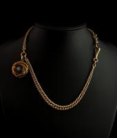 Victorian Agate Snake Pendant, Pinchbeck Albert Chain (9 of 12) Victorian Agate Snake Pendant, Pinchbeck Albert Chain (9 of 12)
