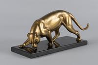 French Art Deco Sculpture of Gilded Spelter Panther on Marble Base I Rochard (2 of 9) French Art Deco Sculpture of Gilded Spelter Panther on Marble Base I Rochard (2 of 9)