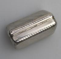 Good French Solid Silver Reeded Rectangular Snuff Box c.1830 (7 of 10) Good French Solid Silver Reeded Rectangular Snuff Box c.1830 (7 of 10)