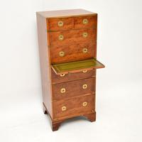 Antique Yew Wood Military Campaign Chest of Drawers (12 of 13) Antique Yew Wood Military Campaign Chest of Drawers (12 of 13)