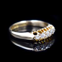 Antique Edwardian Old Cut Diamond Five Stone 18K Gold Ring (3 of 10) Antique Edwardian Old Cut Diamond Five Stone 18K Gold Ring (3 of 10)