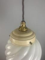 Art Deco Original Shade Pendant Ceiling Light; Original Gallery; Rewired (3 of 6) Art Deco Original Shade Pendant Ceiling Light; Original Gallery; Rewired (3 of 6)