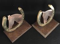 Pair of Copper & Brass Horse Head Bookends c.1930 (2 of 4) Pair of Copper & Brass Horse Head Bookends c.1930 (2 of 4)