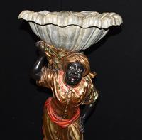 Pair of Venetian Blackamoor Figurines - Antique Clam Shell Planter Stands (3 of 11) Pair of Venetian Blackamoor Figurines - Antique Clam Shell Planter Stands (3 of 11)