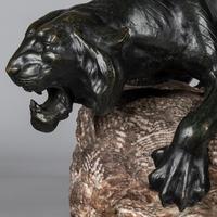 Stunning Large Italian Bronze Sculpture of Tiger Set on Granite Base, Signed Merculiano. (6 of 8) Stunning Large Italian Bronze Sculpture of Tiger Set on Granite Base, Signed Merculiano. (6 of 8)