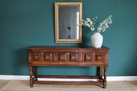 Jacobean Revival Oak Dresser Base
