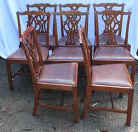 1900's Mahogany Set of 8 Georgian style Dining Chairs with Pop out Leather Seats (2 of 3) 1900's Mahogany Set of 8 Georgian style Dining Chairs with Pop out Leather Seats (2 of 3)