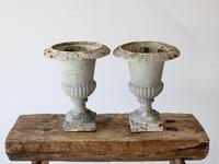 Pair of Vintage French Weathered Medici Urns (2 of 7) Pair of Vintage French Weathered Medici Urns (2 of 7)