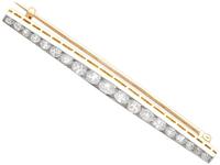 3.35ct Diamond & 12ct Yellow Gold Bar Brooch - Antique c.1910 (4 of 9) 3.35ct Diamond & 12ct Yellow Gold Bar Brooch - Antique c.1910 (4 of 9)