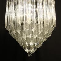 Italian Venini Crystal Triple Light Chandelier (9 of 10) Italian Venini Crystal Triple Light Chandelier (9 of 10)