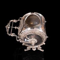 Antique Engraved Biscuit Barrel, Silver Plate, Decorative Jar, Victorian c.1860 (8 of 12) Antique Engraved Biscuit Barrel, Silver Plate, Decorative Jar, Victorian c.1860 (8 of 12)