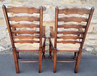 Set of 12 Oak Ladder Back Dining Chairs - Royal Oak Furniture (11 of 15) Set of 12 Oak Ladder Back Dining Chairs - Royal Oak Furniture (11 of 15)